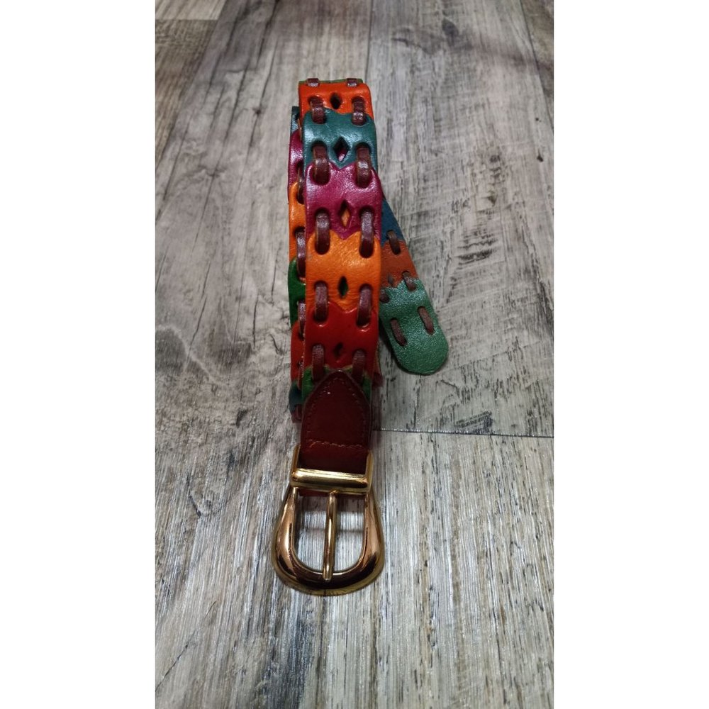 Leather Multicolor Small Boho Classic Adjustable Belt